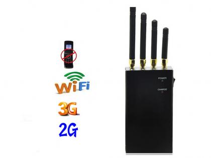 GSM/GPS/WIFI/3G携帯電波遮断器　電話信号妨害　4アンテナ　最大遮断範囲15m