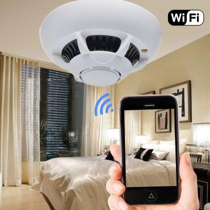 WIFI火災報知器型カメラ 天井小型カメラ 偽装カメラ  防犯用カメラ 32GB内蔵