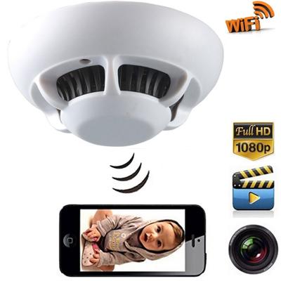 WIFI火災報知器型カメラ 天井小型カメラ 偽装カメラ  防犯用カメラ 32GB内蔵
